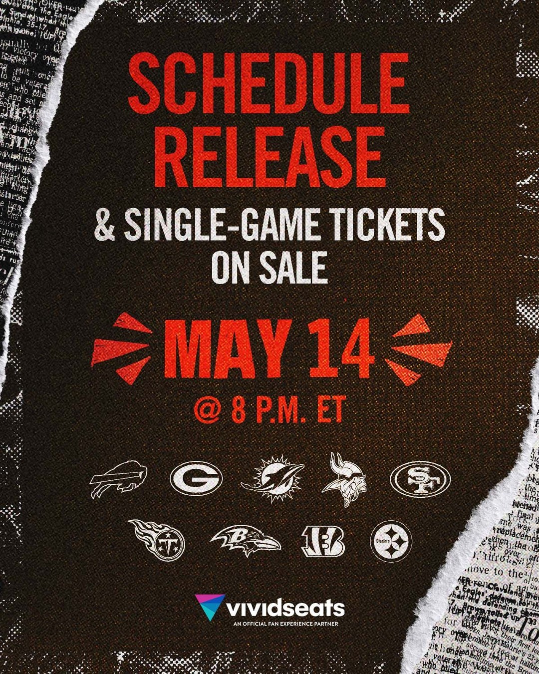 Cleveland Browns Announce Upcoming NFL Schedule Release Cleveland Browns Announce Upcoming NFL Schedule Release