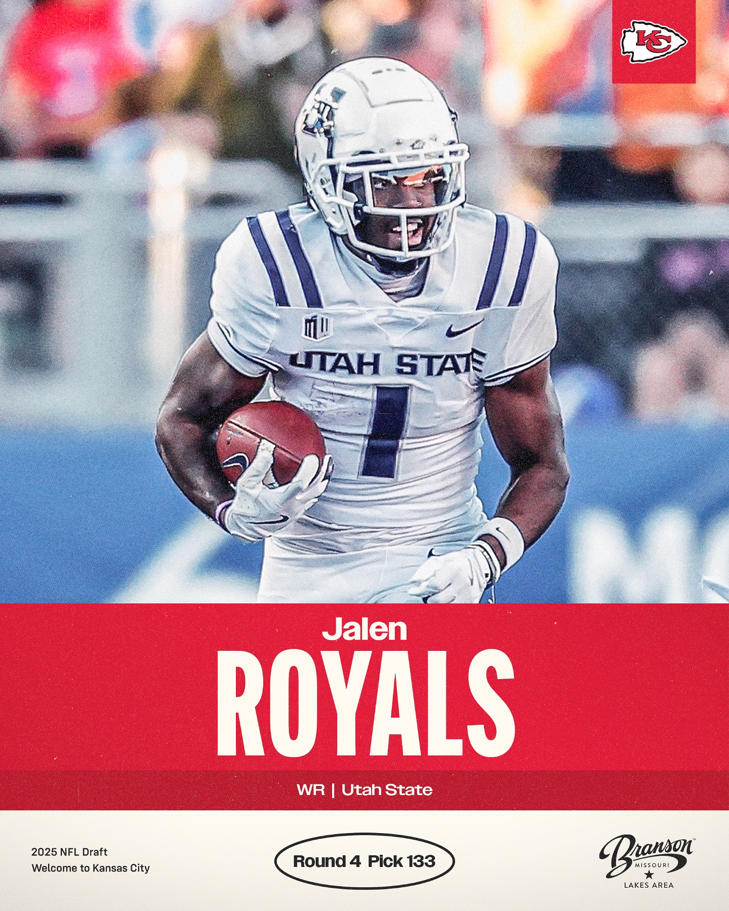 Defending Super Bowl champions add to their royal collection with fifth-round receiver selection.