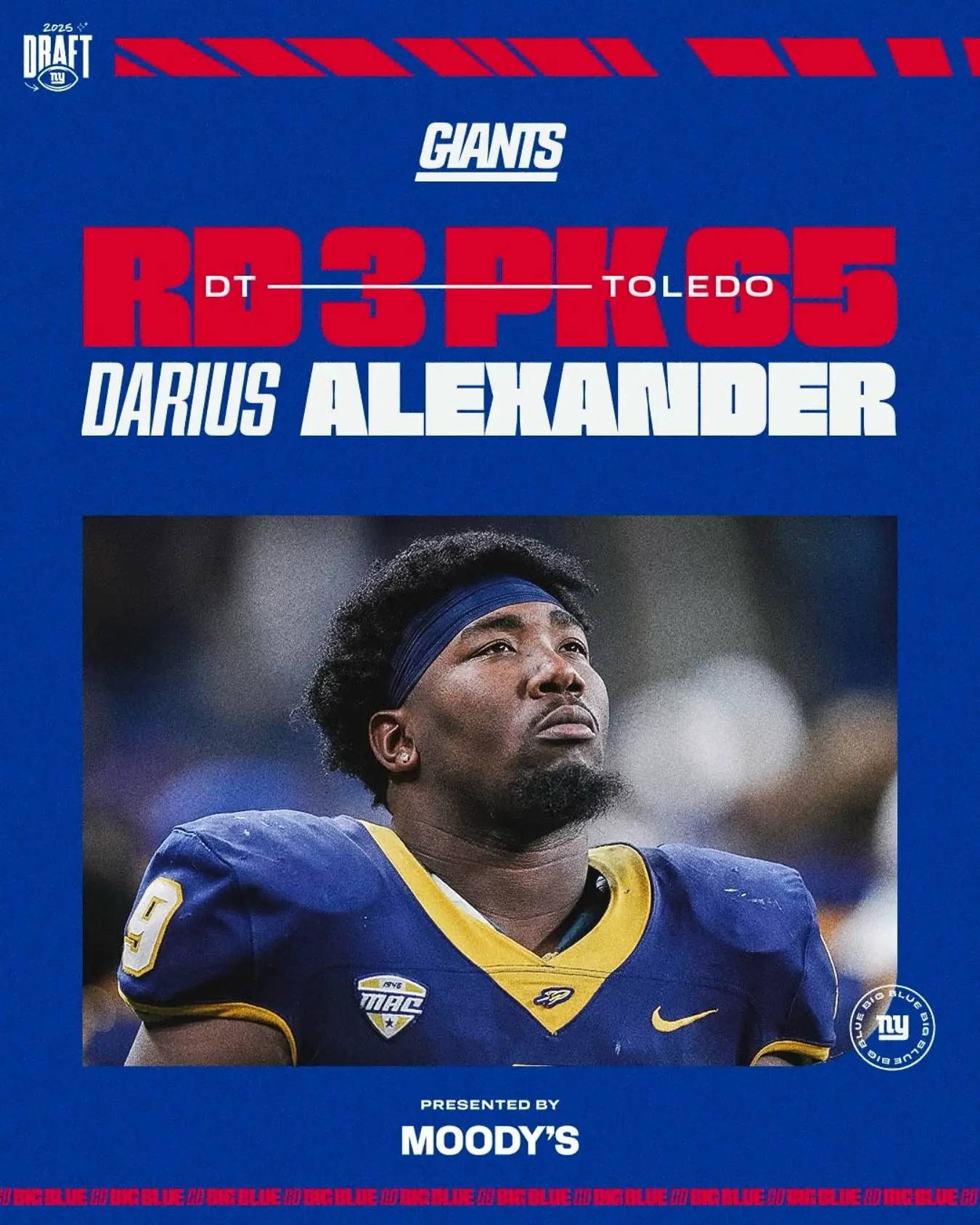 Giants continue building formidable defense with latest draft pick as 2025 roster takes shape.