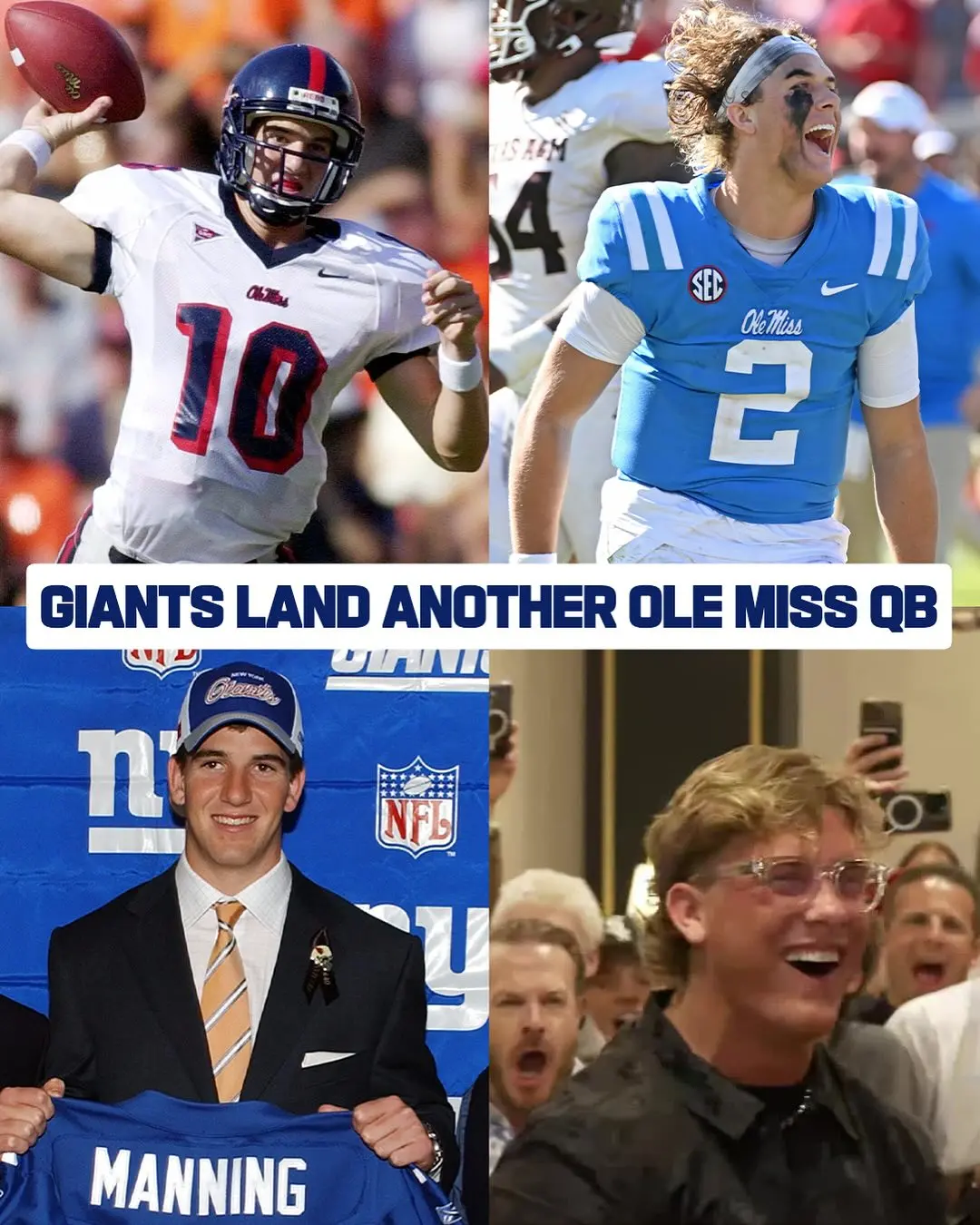 Ole Miss Connection: New York Giants Welcome Another Quarterback From Rebels After Two Decades Ole Miss Connection: New York Giants Welcome Another Quarterback From Rebels After Two Decades