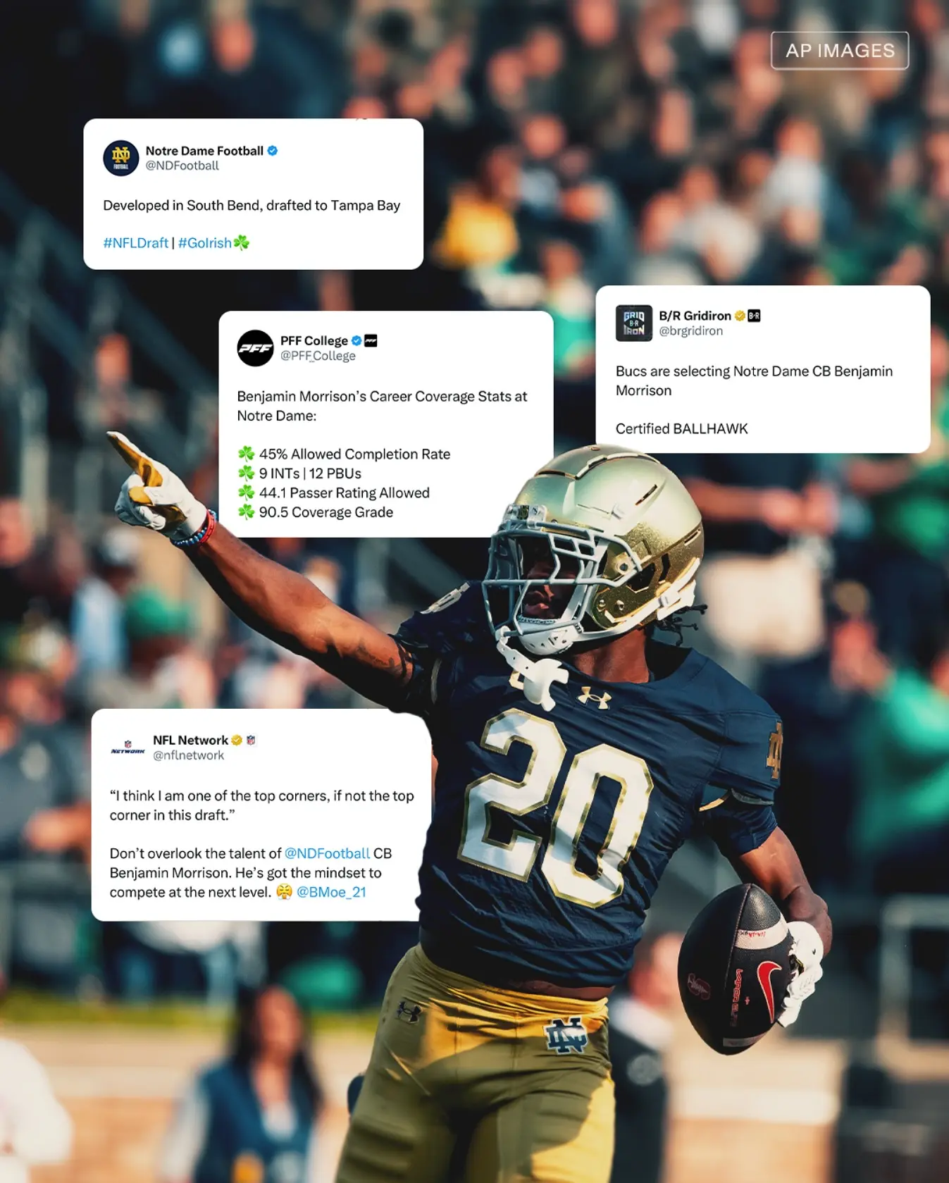 Bucs highlight their cornerback's elite ball skills in their recent social media post.