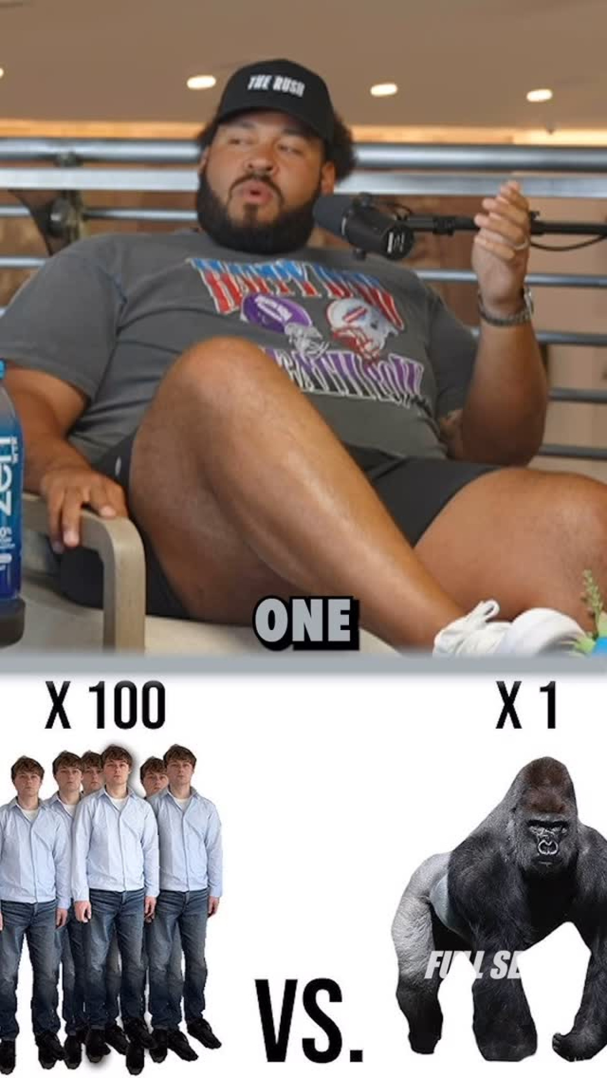 100 Men Versus A Gorilla: Who Wins? Adam Butler mixes humor with sports, sparking a viral buzz on playful extreme challenges!!