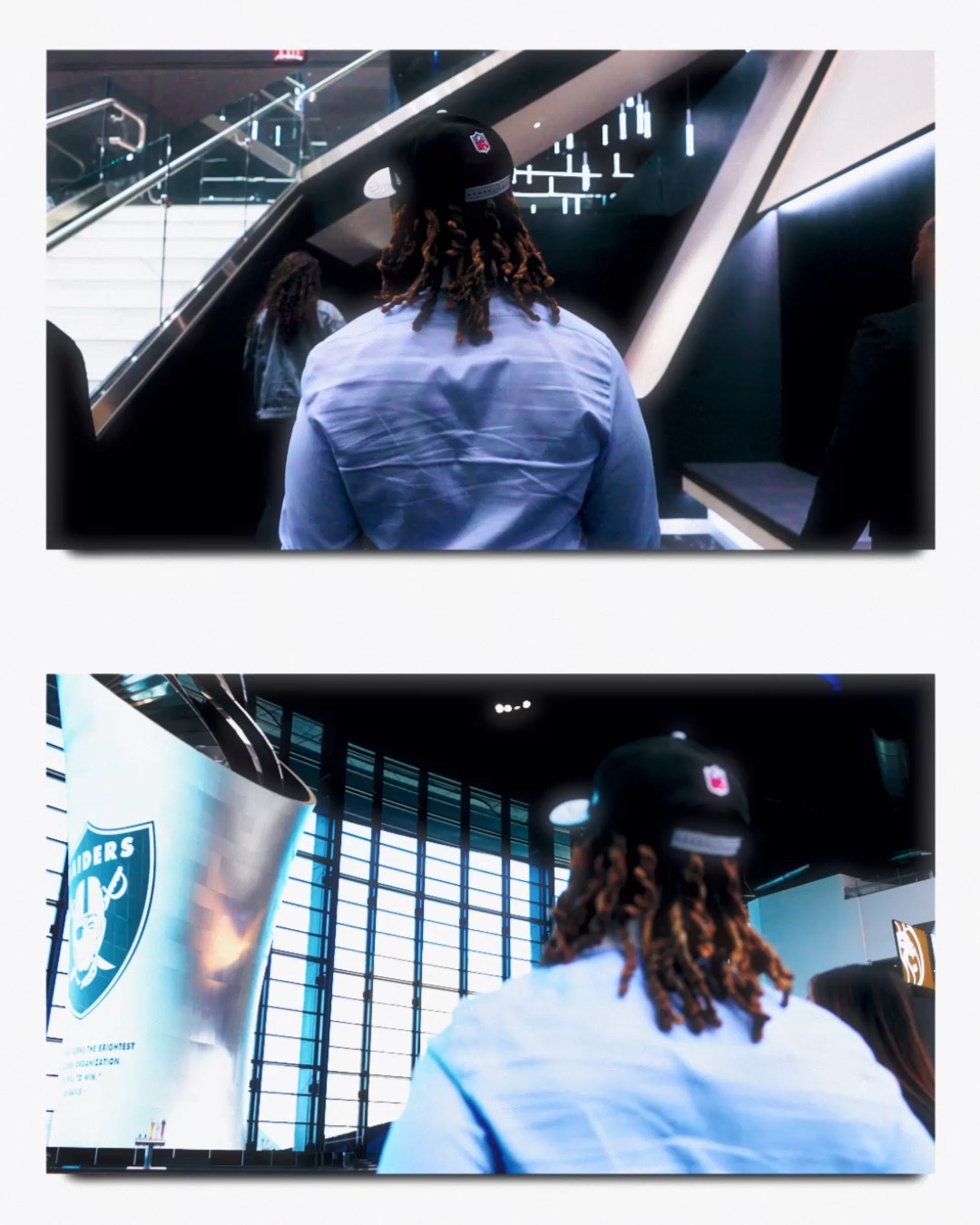 Ashton Spotted At Allegiant In RaiderNation Display