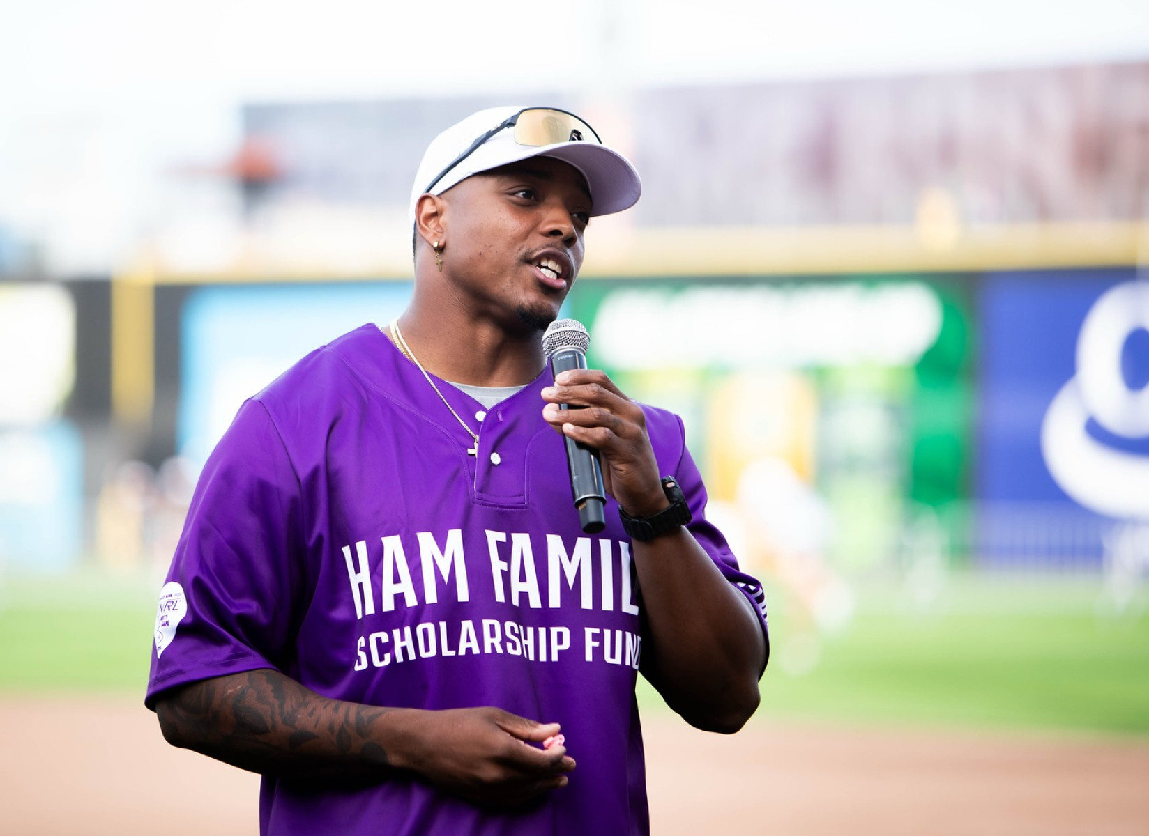 CJ Ham Hosts Celebrity Softball Game Vikings' fullback CJ Ham leads a charity softball bash at CHS Field with celebs in tow!!!