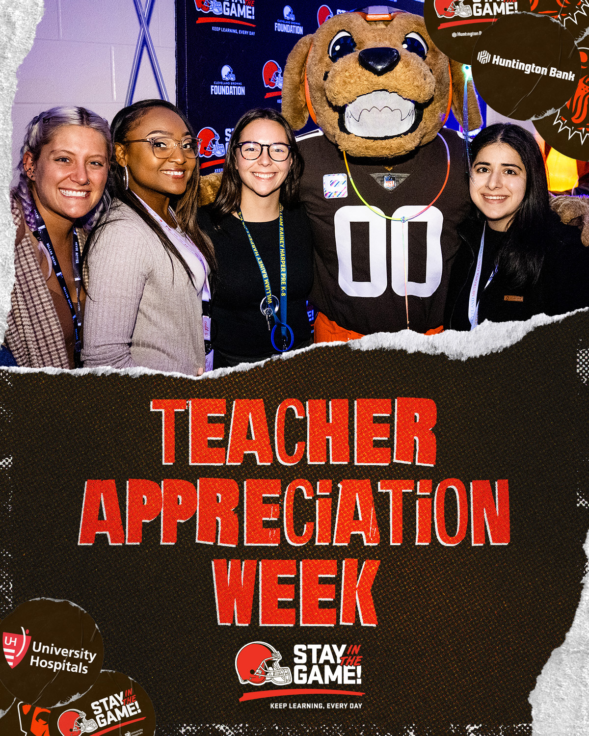 Cleveland Browns Honor Educators During Teacher Appreciation Week Celebrating educators who inspire every day, a message from the Cleveland Browns team.!!!!