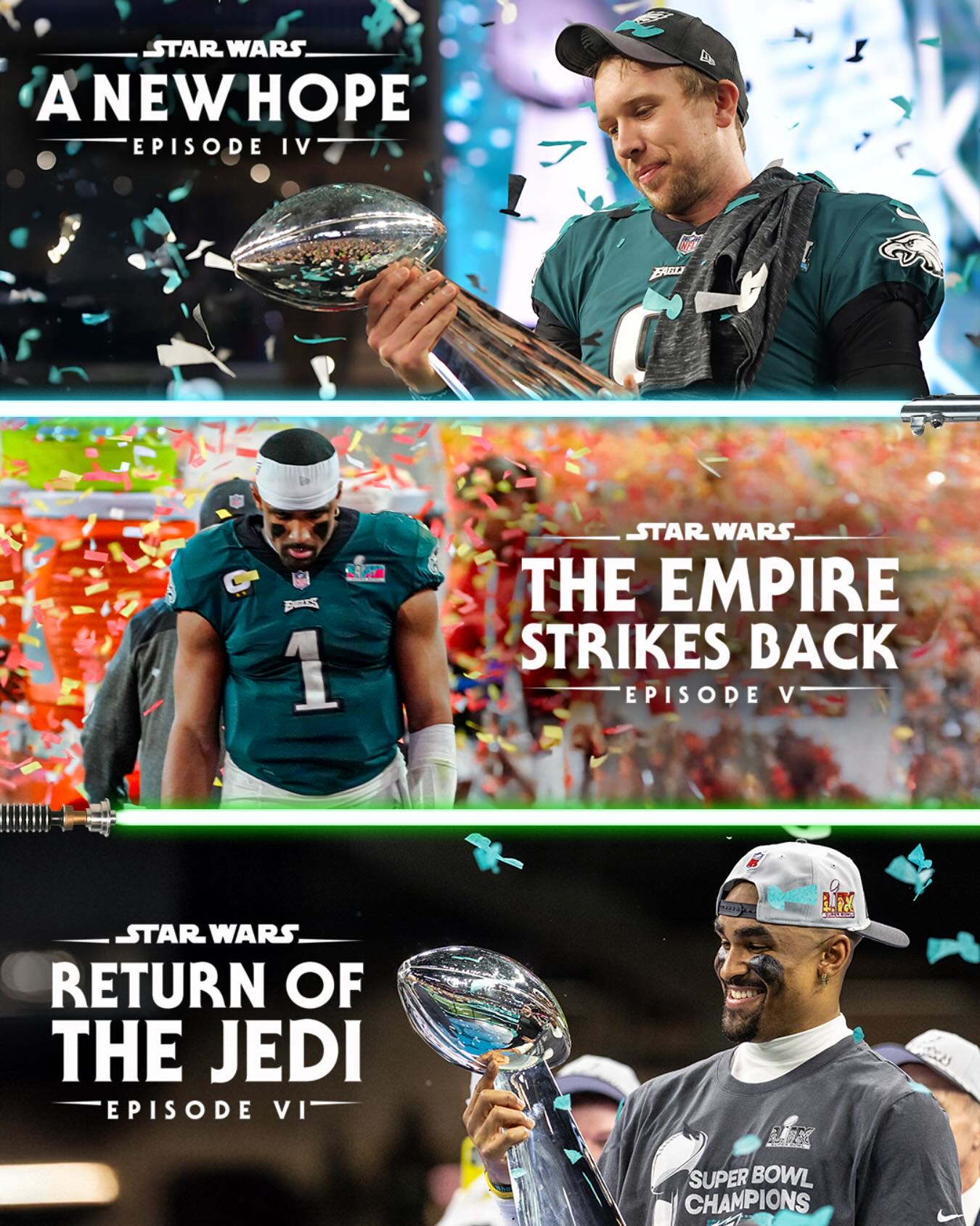 Epic May The 4th Tribute Celebrates Star Wars Trilogy NFL team embraces top sci-fi legacy, mixing athletic excellence with festive, full flair!!