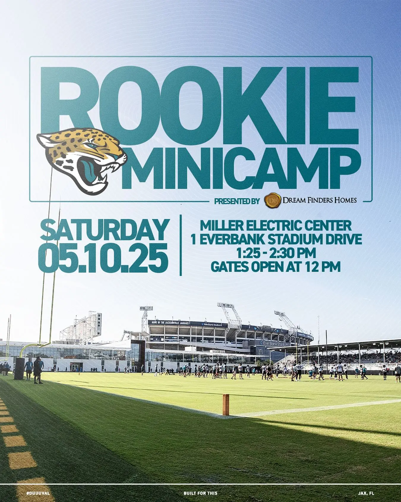 First Look At Jaguars Rooks Sneak peek: Jaguars’ rookie lineup unveiled by DreamfindersHomes. Future stars emerge!!!