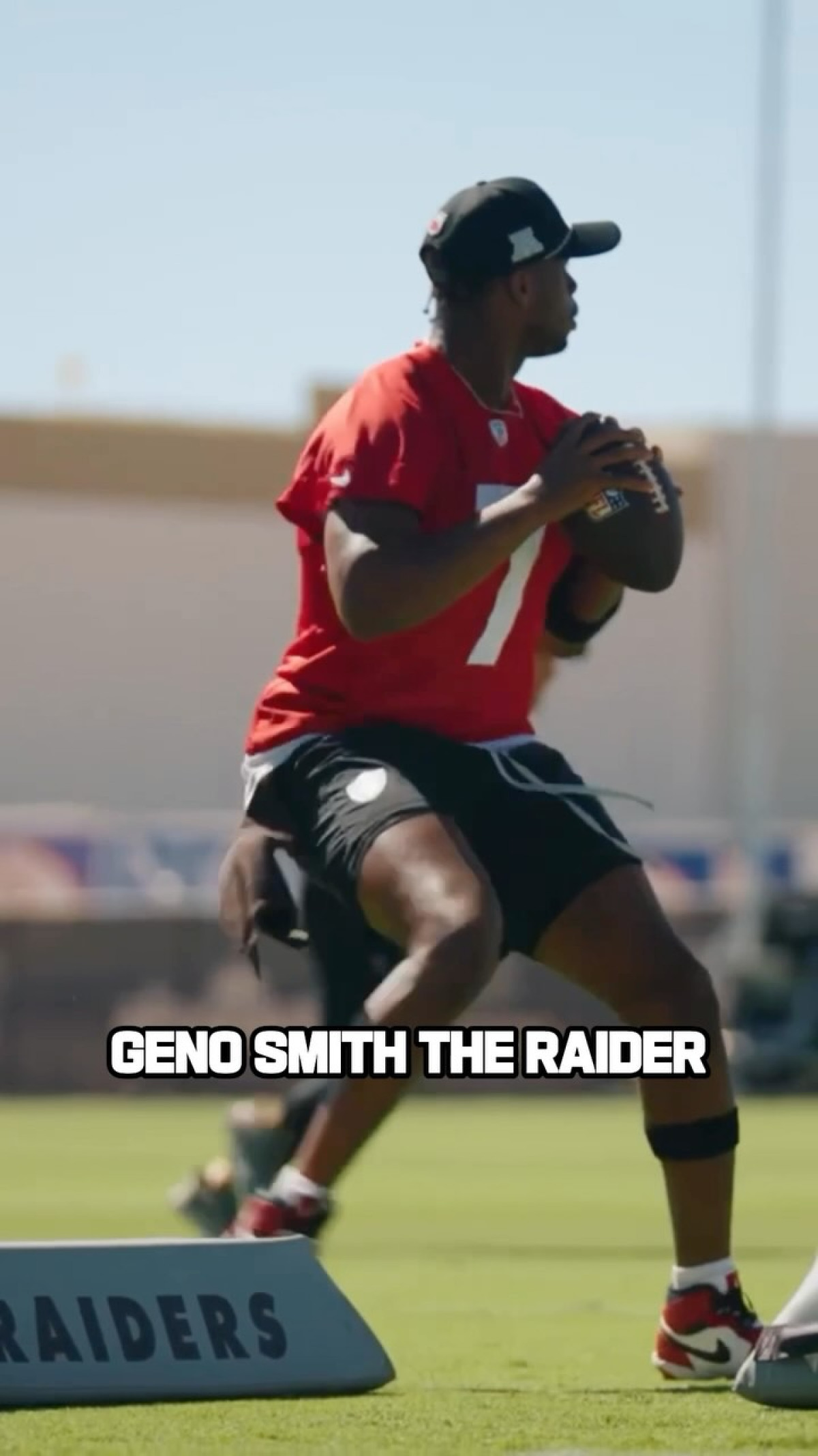 Training footage: Geno boosts his game with new squad, igniting Raider Nation buzz today.