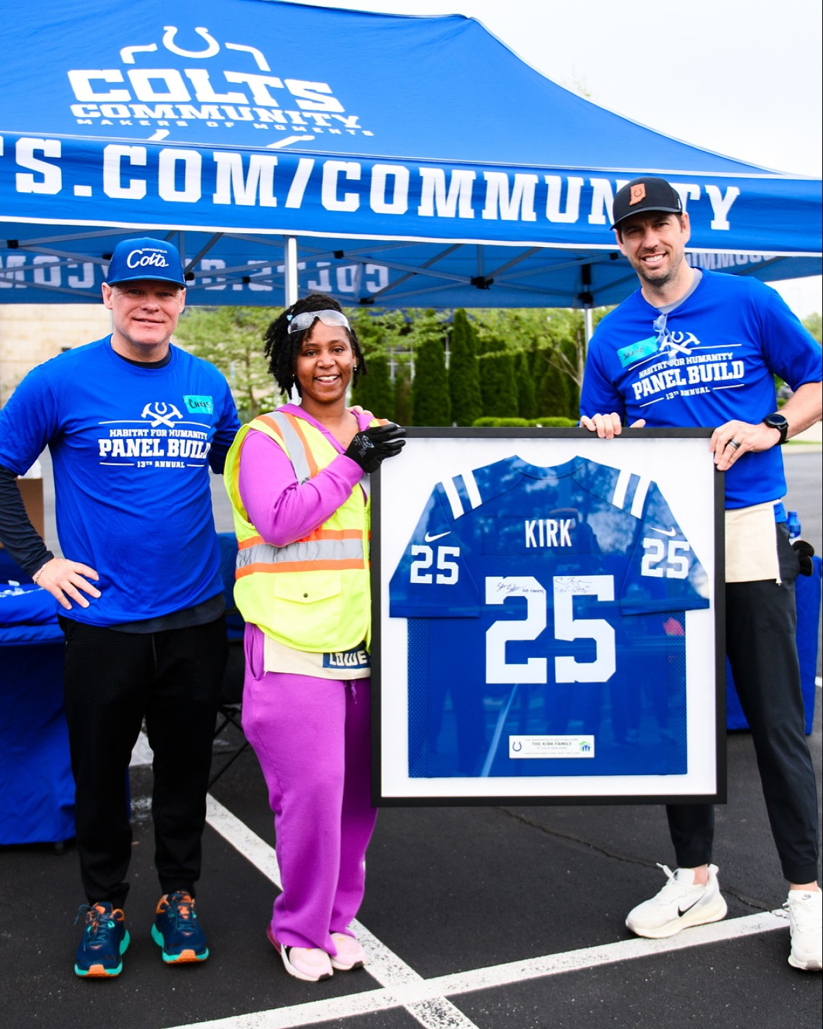 The Colts Team Up With Volunteers To Build Homes For The Community Community spirit shines as Indianapolis Colts staff and Habitat team build a forever home.