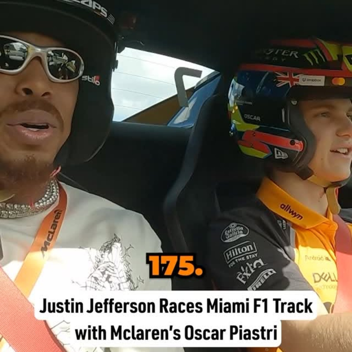 NFL Star Jefferson Zooms With F1 Ace Piastri NFL star Justin Jefferson blurs the line with F1 ace Oscar Piastri, redefining track limit.