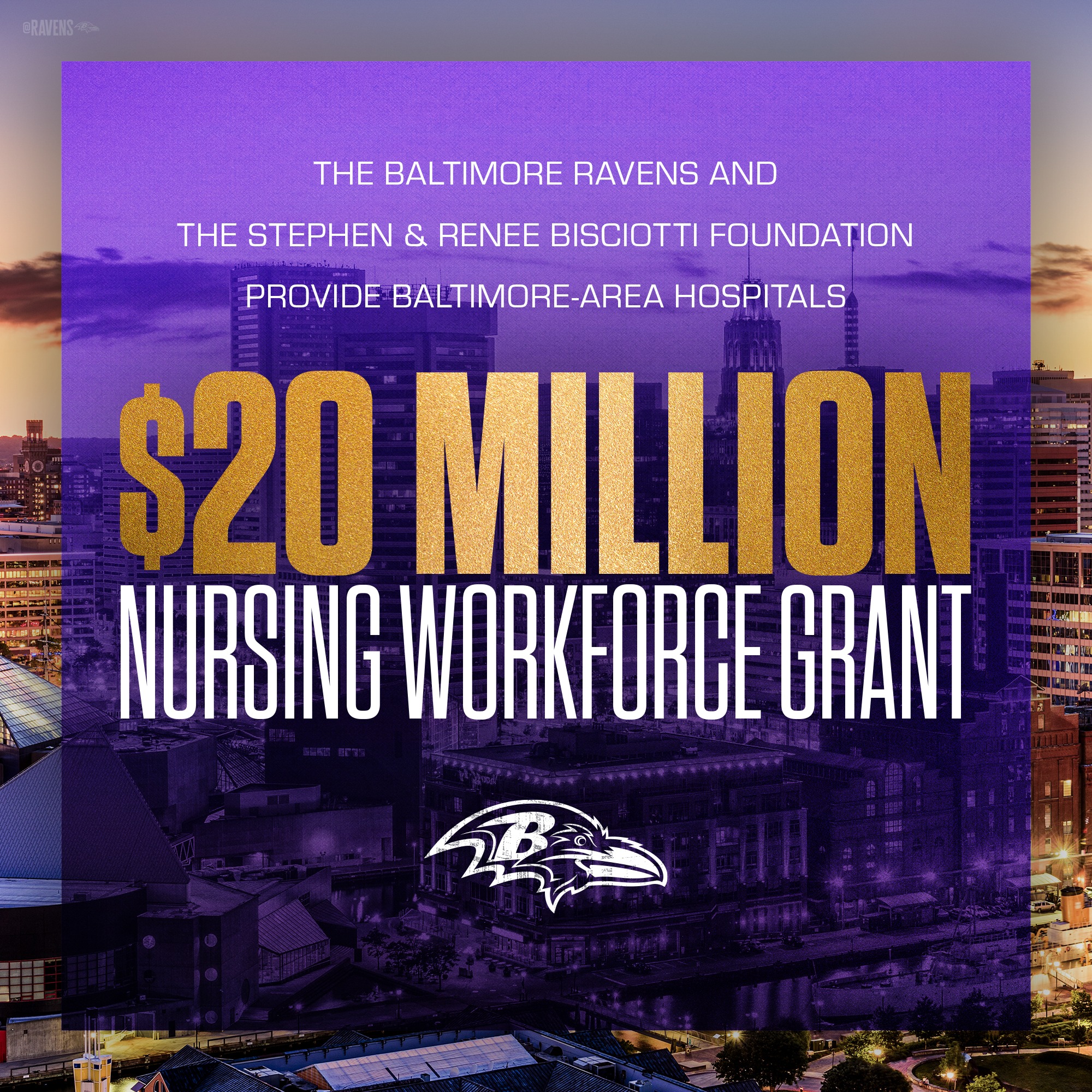 Ravens, Bisciotti Foundation Pledge $20M For Nursing Support Ravens, Bisciotti Foundation invest $20M to empower Baltimore nurses and revitalize care.!