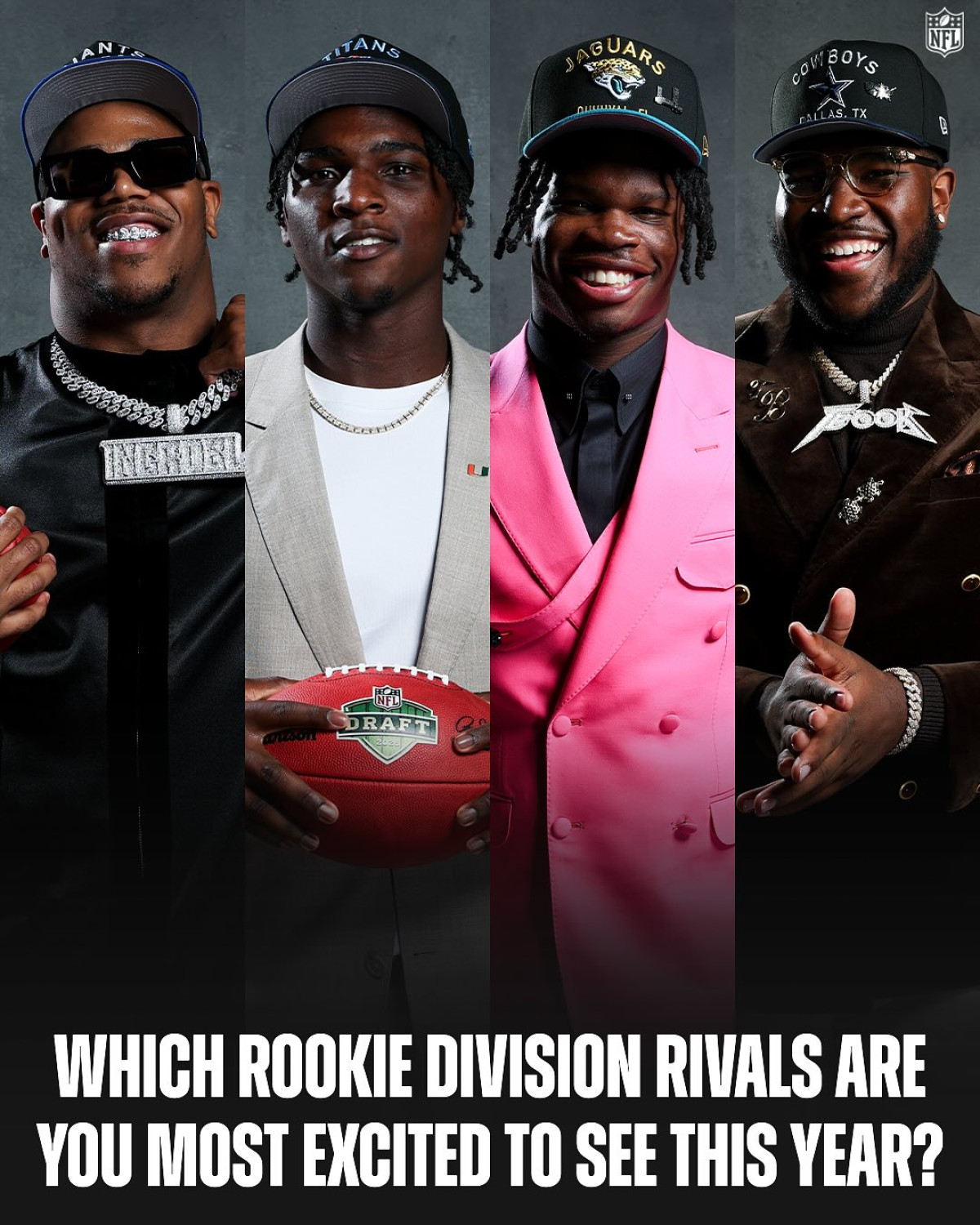 Rookie Rivalries Boost NFL Divisional Excitement Excitement mounts as divisional rookie matchups ignite rivalries ahead of the NFL season debut.!!