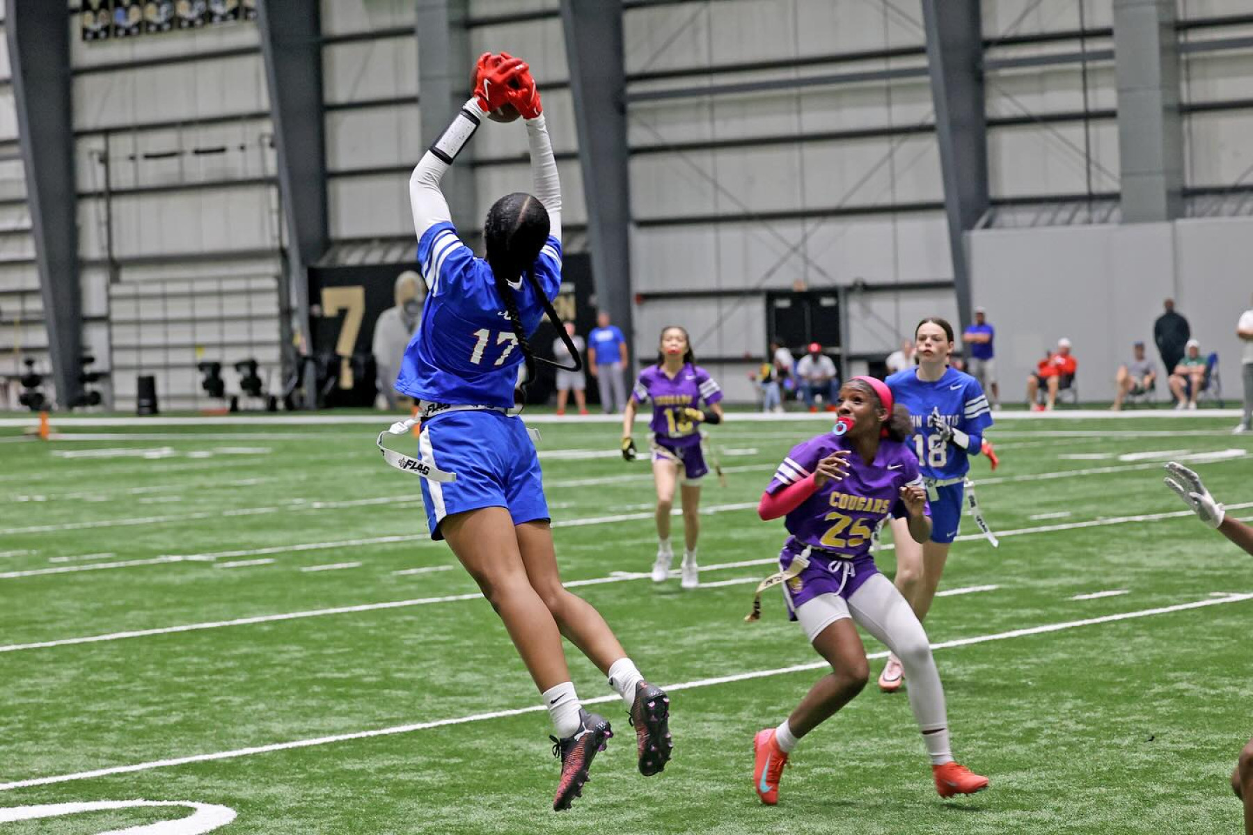 Saints Girls Flag Football Quarterfinals High school girls flag football action electrifies the field as playoffs ignite tonight!!!