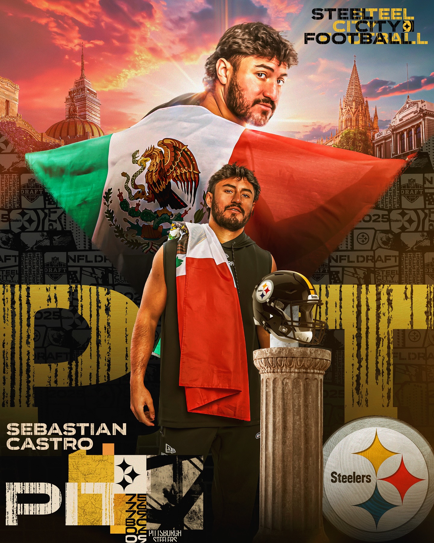 Sebastian Castro Joins The Steelers NFL Pro Sebastian Castro debuts with the Steelers, honoring his proud Mexican legacy!